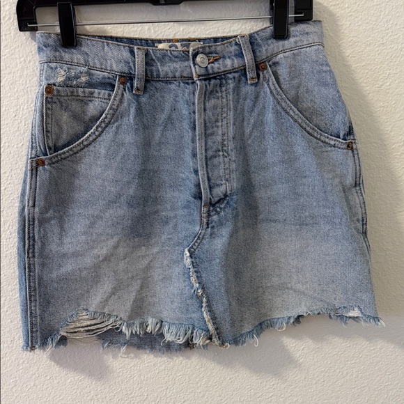 We The Free Dresses & Skirts - We The Free Light Blue Denim Skirt